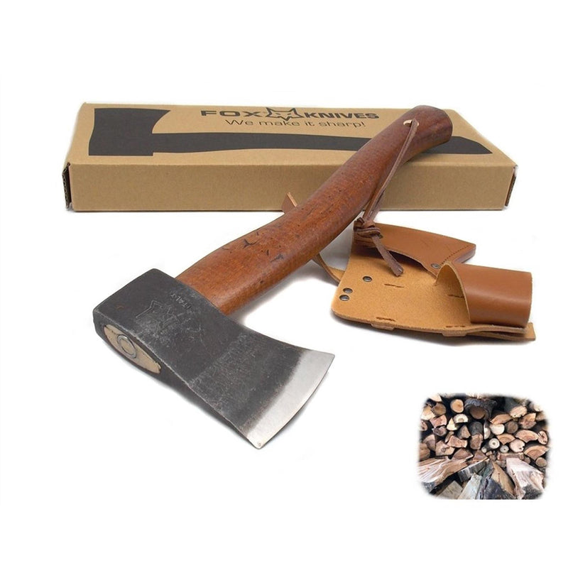 Fox Knives YANKEE Axe razor sharp sturdy C45 carbon steel HIKORY wooden handle