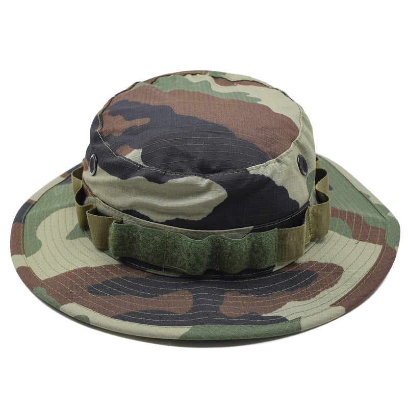 TACGEAR Brand French Army style Boonie hat CCE camo ripstop wide brim vent holes