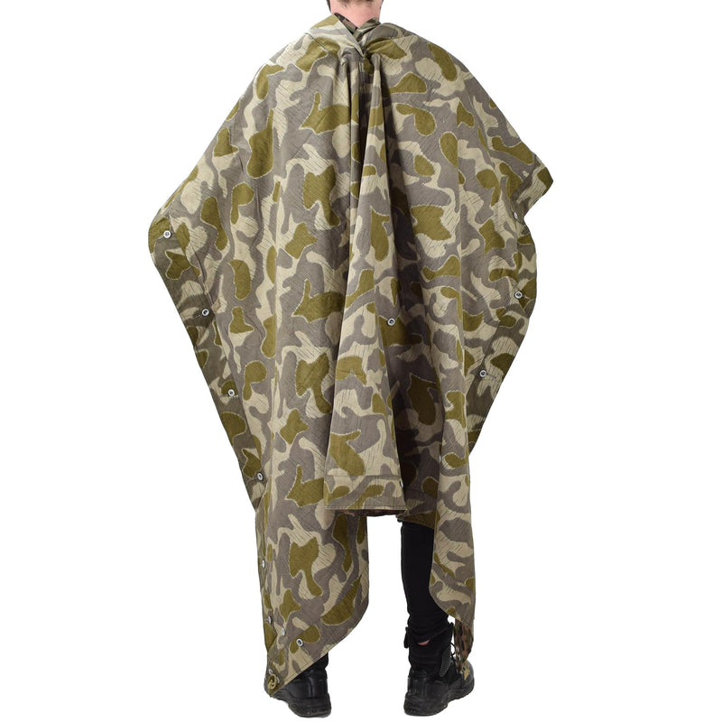 Original Austrian army pea dot splinter camo poncho tent water resistant vintage