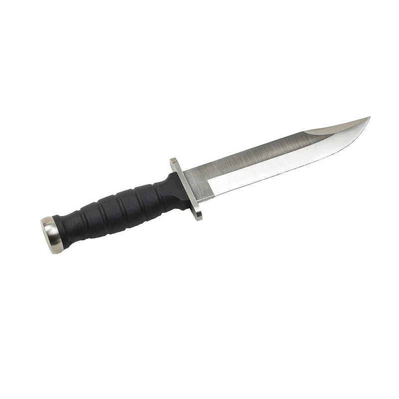 Fox Knives ORIGINAL BOWIE fixed blade hunting knife 440 steel black rubber handle