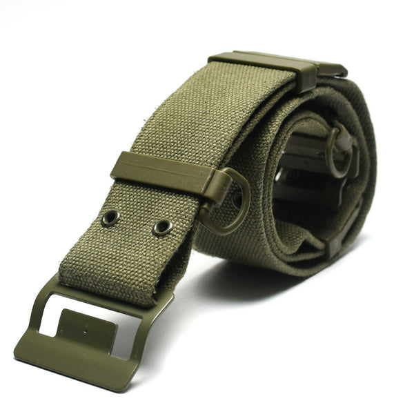 Original French army webbing belt Famas Olive OD web belt France Military NEW