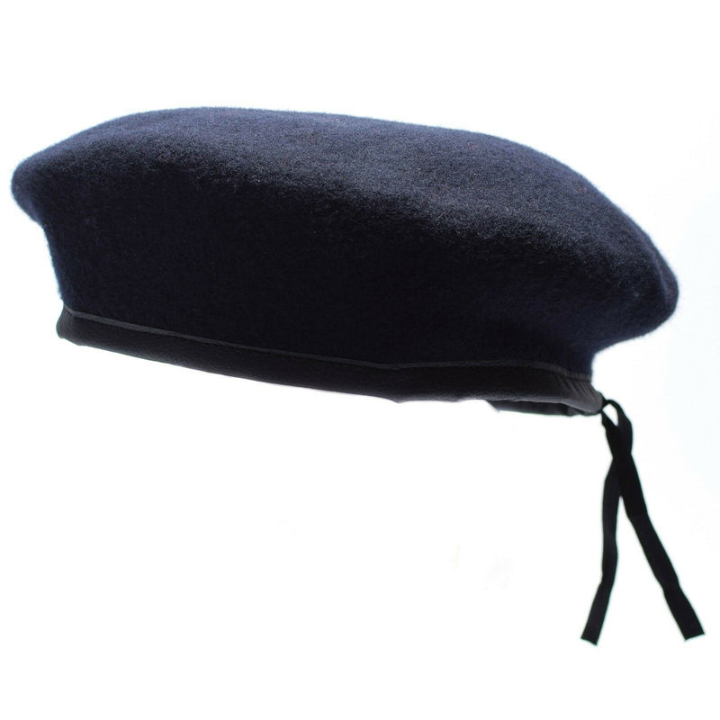 Genuine German army Marines dark blue beret hat Military command navy cap wool