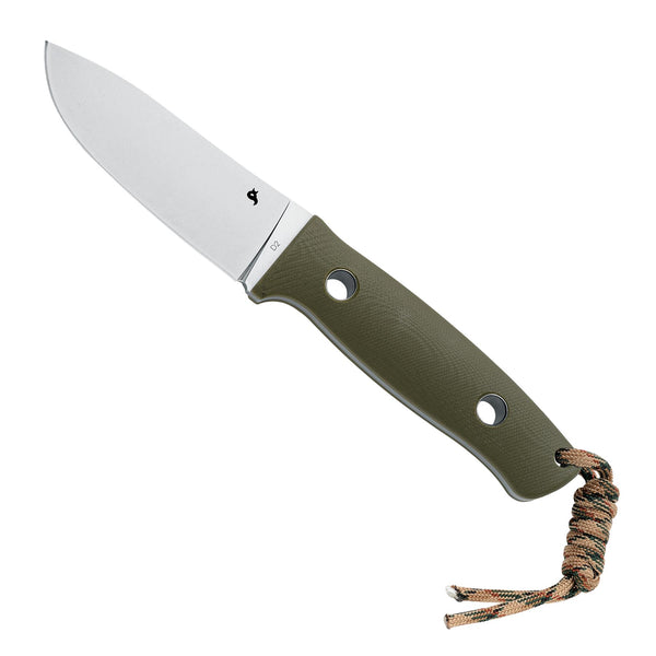 Fox Knives BF-710 D2 Fixed Blade Knife Kydex Sheath Firestarter OD Green