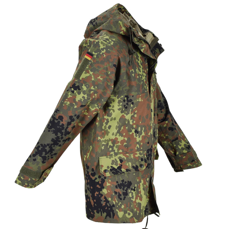 Mil-Tec brand German army field Jacket GoreTex Flecktarn camo waterproof rain