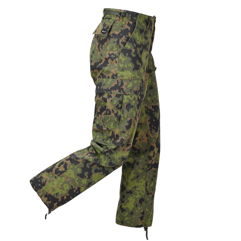 MFH Combat Pants Adjustable Waist Durable BDU Trousers M05 Finnish Camo