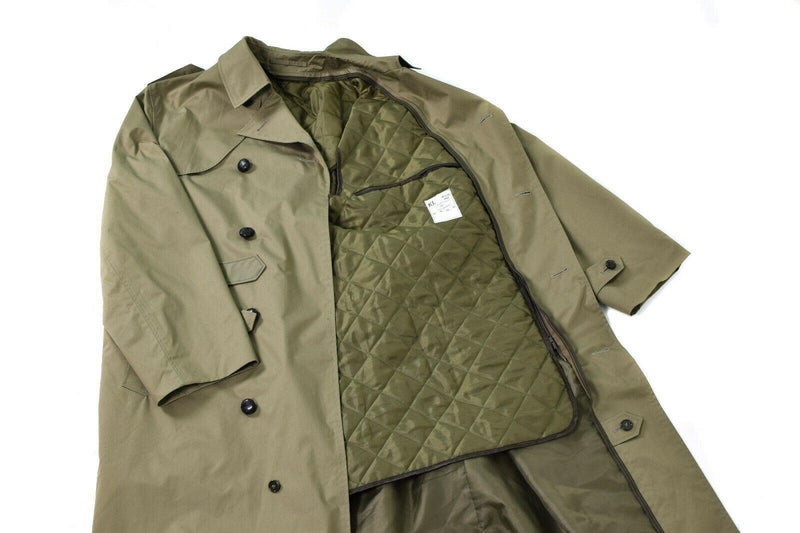 Original Dutch army trench coat mens Khaki formal officer coat with lining NEW