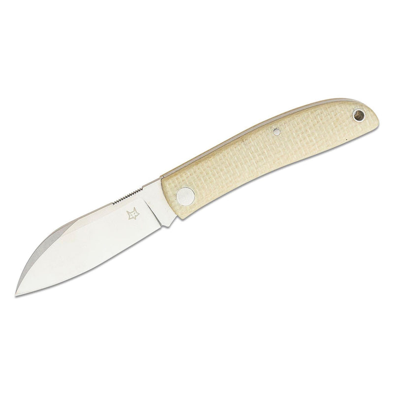 Fox Knives LIVRI Folding pocket knife 61 HRC M390 steel Sheepsfoot shape micarta