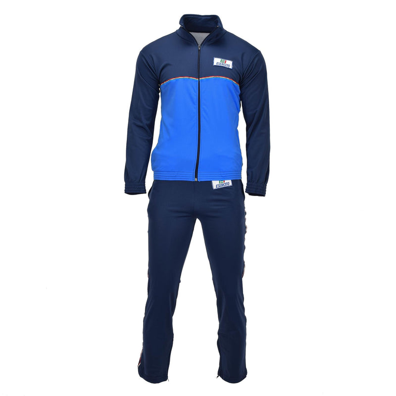 Genuine Italian Military Full Zip Gym Jacket Esercito Emblem Stylish Blue