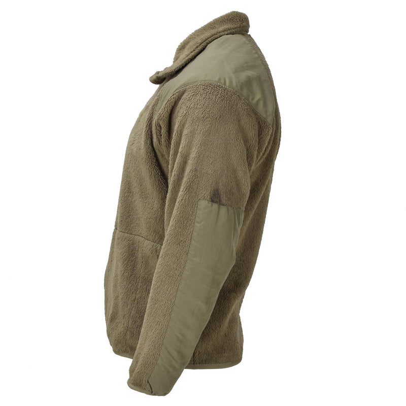 Original U.S. army Tactical Cold Water Fleece Jacket Reinforced Shoulders Olive