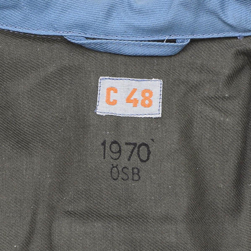 Original Swedish Civil Defense Uniform Jacket denim light blue vintage NEW