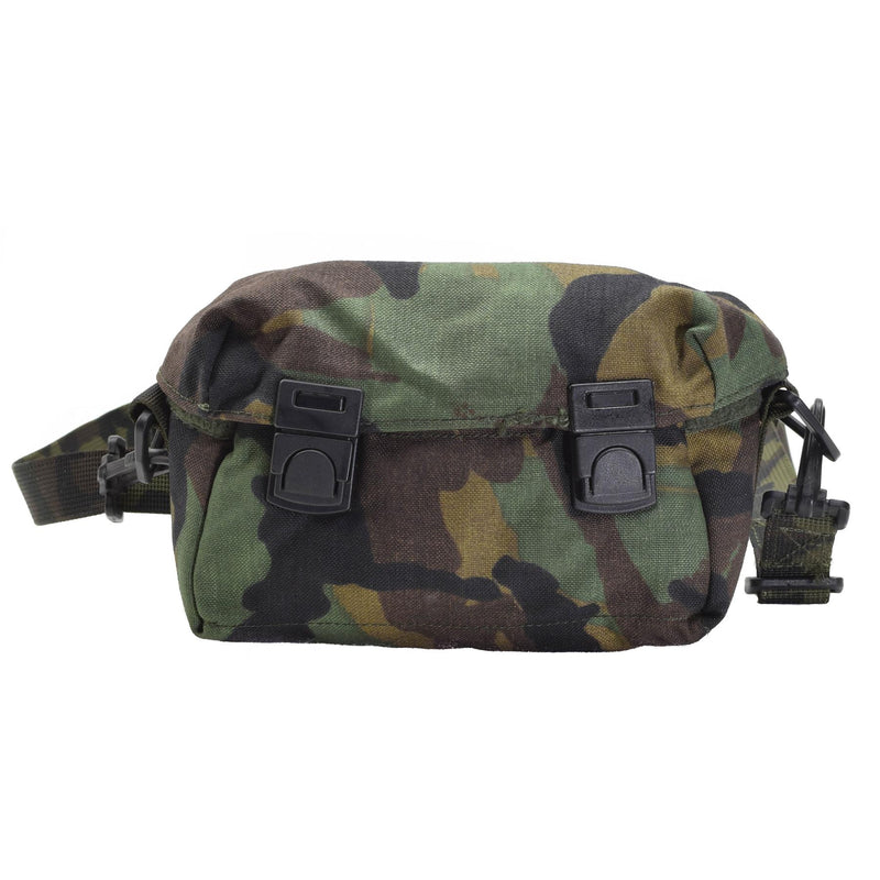 Original U.S. Military shoulder bag pouch woodland camouflage buckle closure NEW