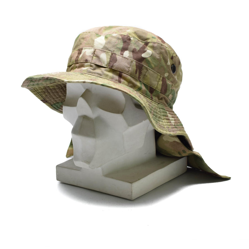 Genuine British Military Bush hat MTP camouflage neck flap Panama Boonie hat NEW