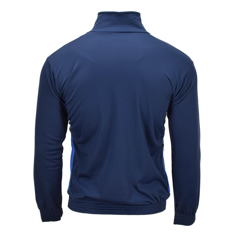 Genuine Italian Military Full Zip Gym Jacket Esercito Emblem Stylish Blue