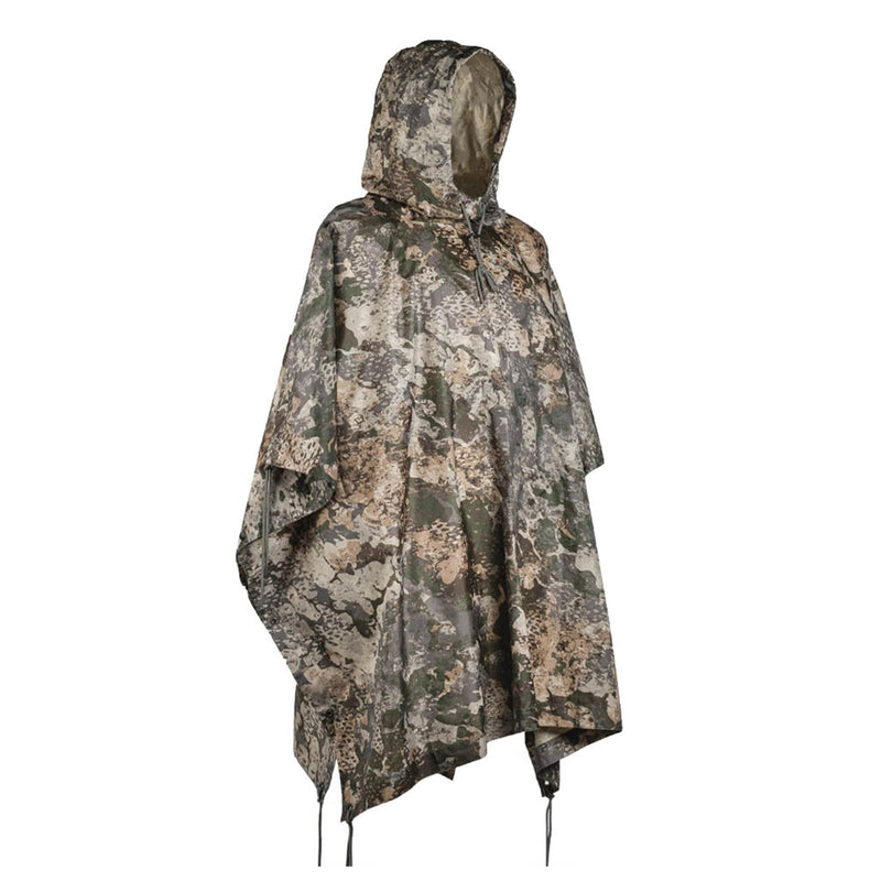 MIL-TEC Poncho camouflage PVC coated waterproof hooded ripstop lightweight tent