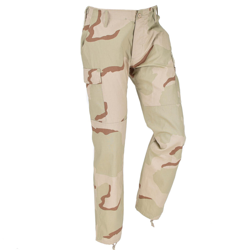 Mil-Tec Brand U.S. Army style cargo pants 3-color desert camouflage BDU pattern