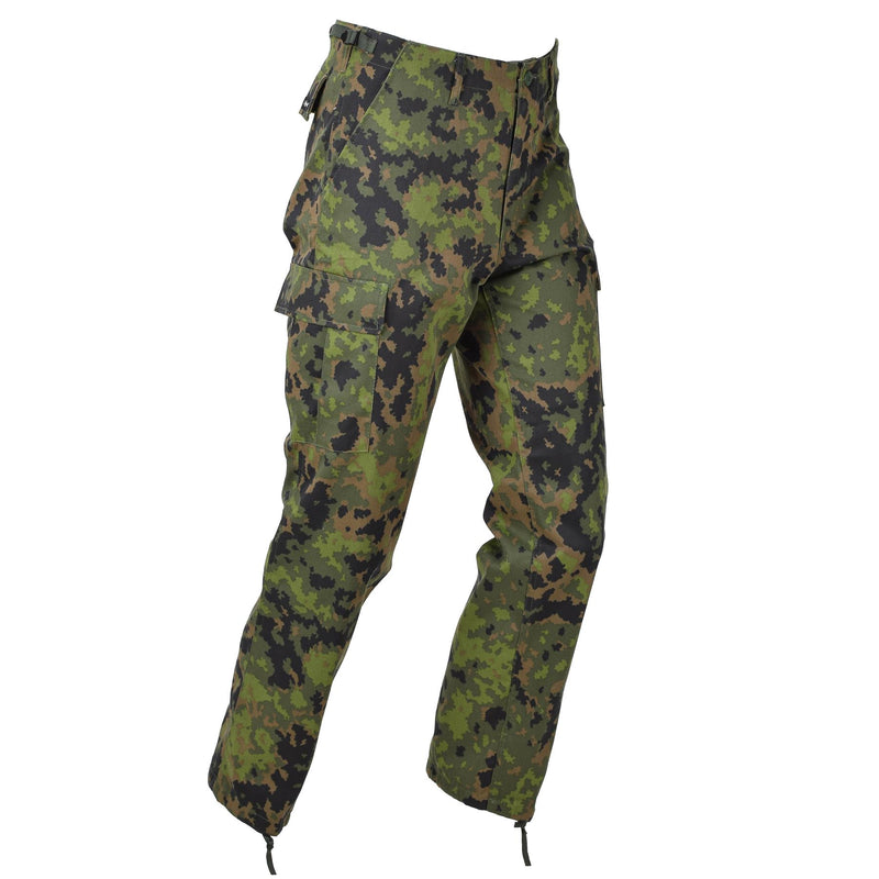 MFH Combat Pants Adjustable Waist Durable BDU Trousers M05 Finnish Camo