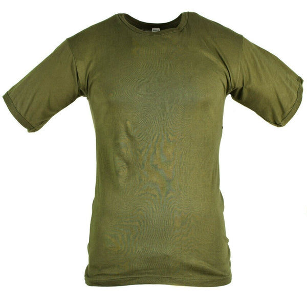 Genuine Italian Army T-Shirt Short Sleeves Lightweight Breathable Olive