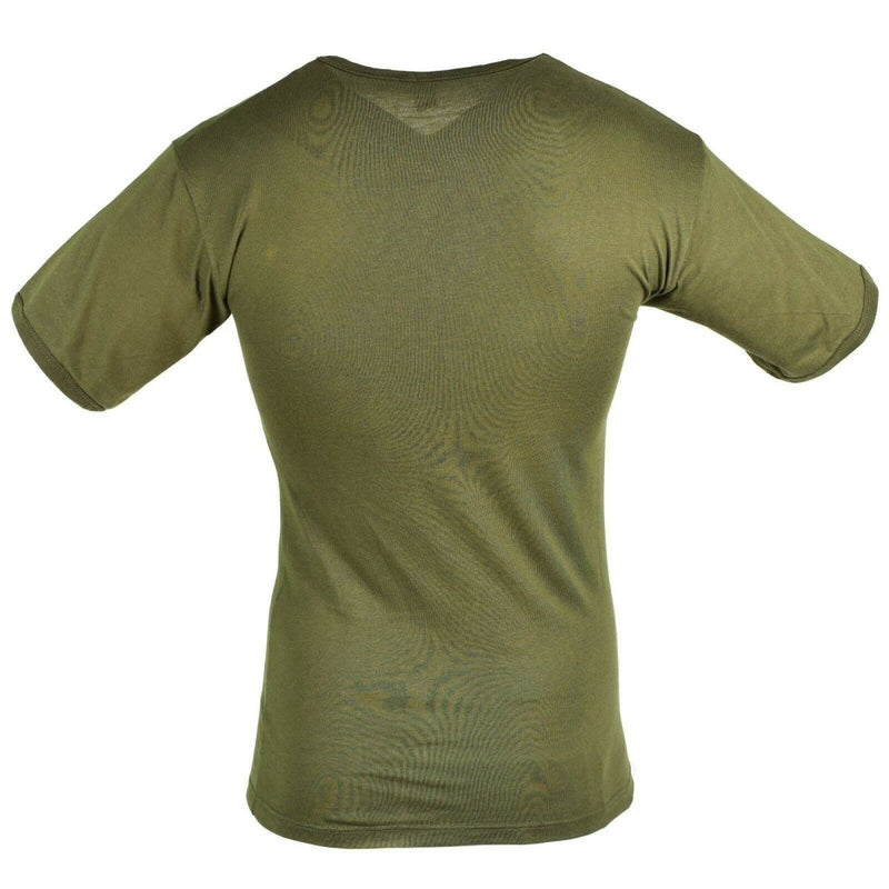 Genuine Italian Army T-Shirt Short Sleeves Lightweight Breathable Olive