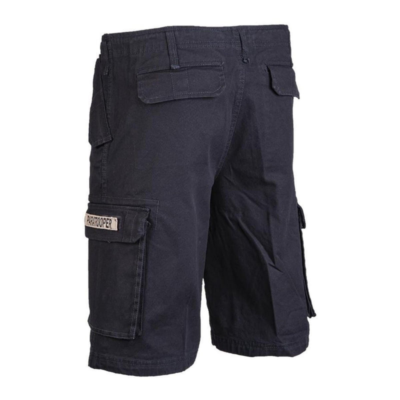 Mil-Tec Brand Army style prewashed black moleskin lightweight paratrooper shorts