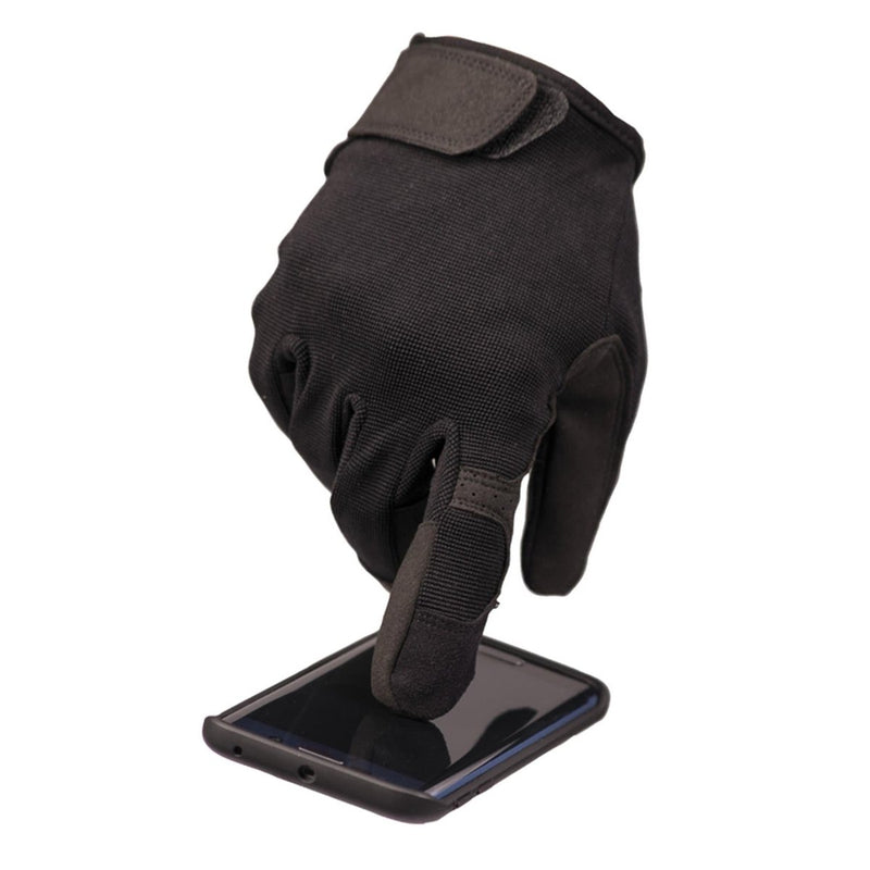 MIL-TEC Tactical Work Gloves Touch Screen Ventilation Holes Medium Black