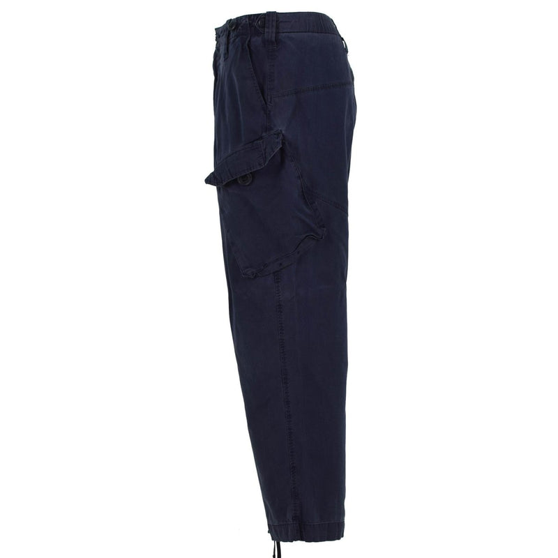 Original British Military Cargo Pants Royal Navy Work Trousers Blue Color