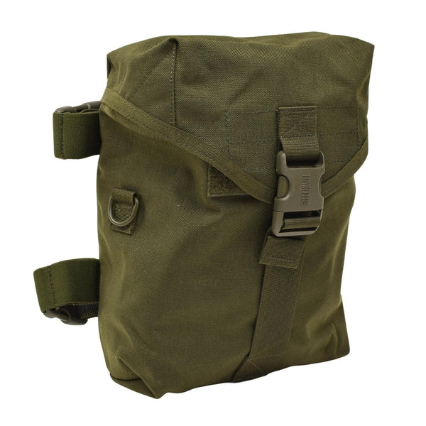 Original British Military drop down leg pouch olive army adjustable straps nylon