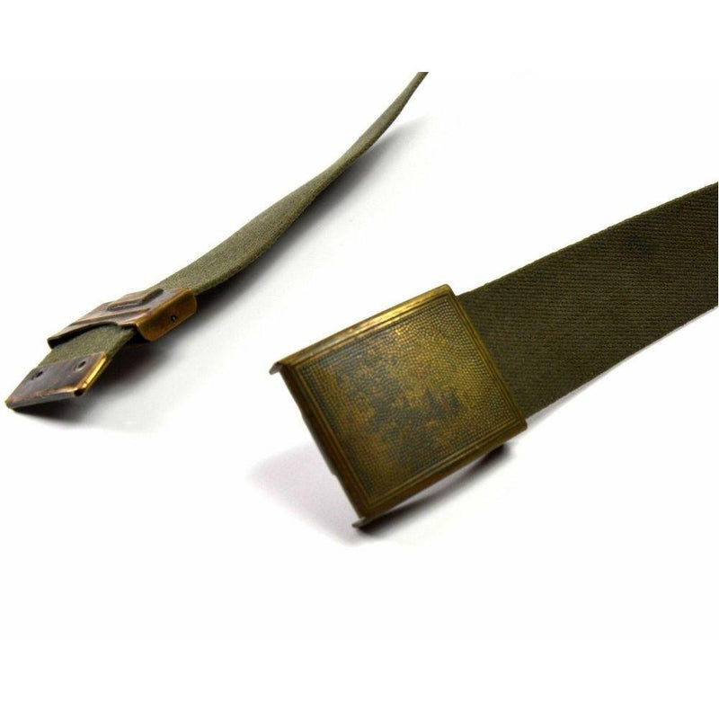 Original German army military suspenders belt Heavy Duty German Webbing olive