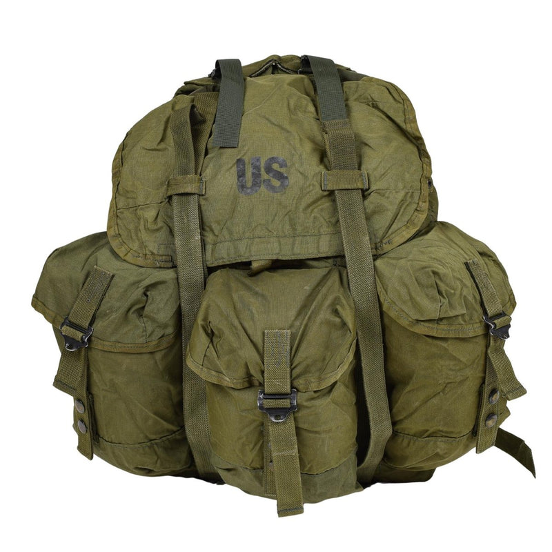 Original U.S. Military 50l Tactical Backpack 3 Outer Gear Pouches Olive Color