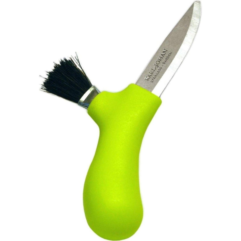 Swedish Knife MORA Mushroom Picking Stainless Steel real Horsehair Brush Lime (10935)