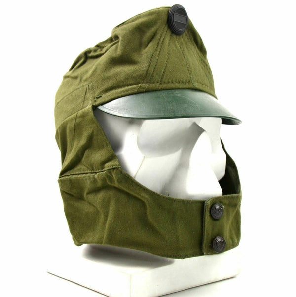 Visor cap original Hungarian army fatigue peaked cap cockade neck ear flaps all seasons hat