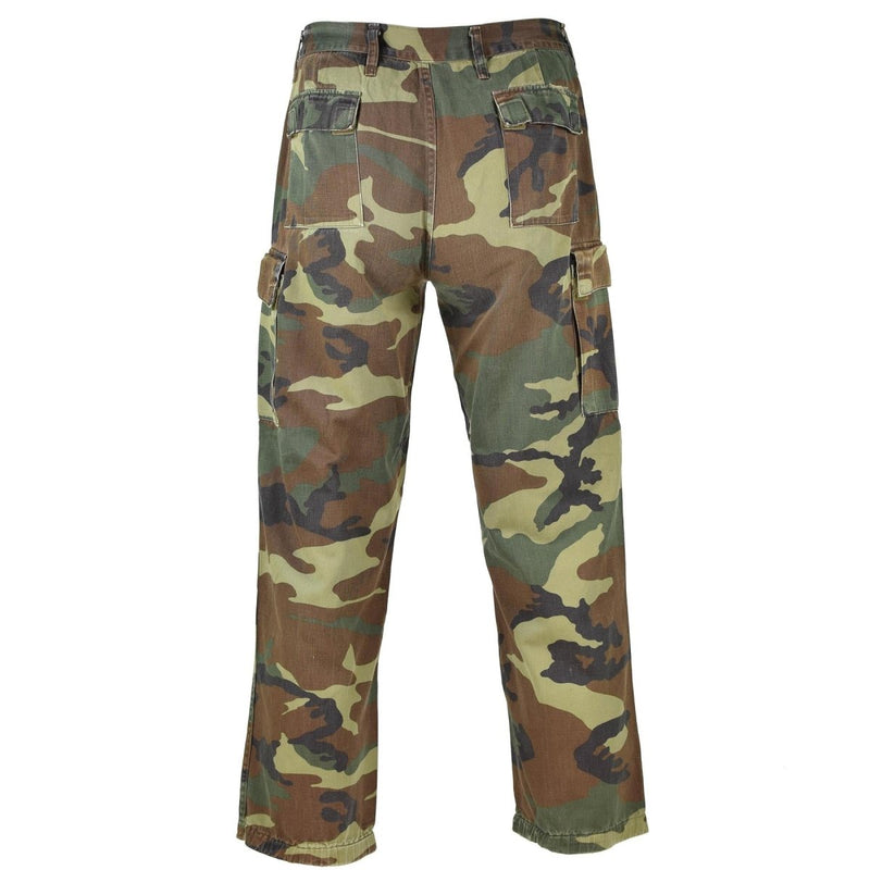 NATO combat Italian army pants cotton woodland camouflage tactical field vintage trousers