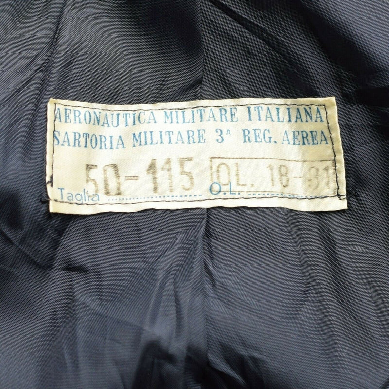 Italian army Wool Overcoat blue military officer air force long coat vintage golden buttons