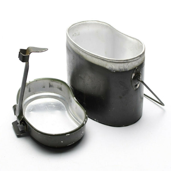 Romanian army mess kit aluminum millitary bowler pot lightweight foldable handles