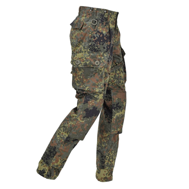 Leo Kohler sturdy combat pants ACU reinforced tactical cargo trousers flecktarn camouflage cordura reinforced knee and seat