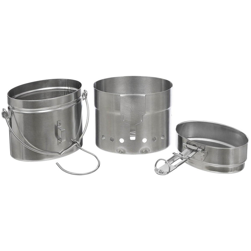 MFH Swedish army Trangia mess kit Repro M40 stainless steel 1.5l camping burner