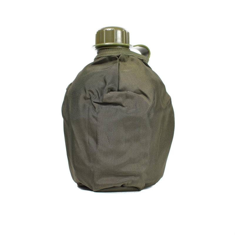 Original Austrian army drinking flask with cup pouch OD 1 liter