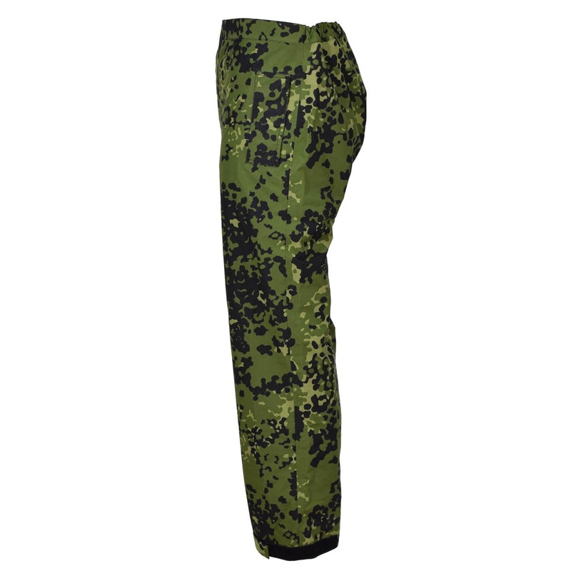 Original Danish Military camo M84 rain pants waterproof elasticated trousers workwear outdoor activewear