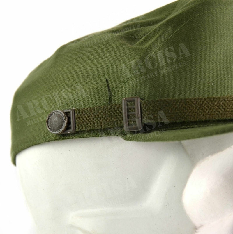 Spain Spanish military visor cap army navy peaked hat olive green chain strap