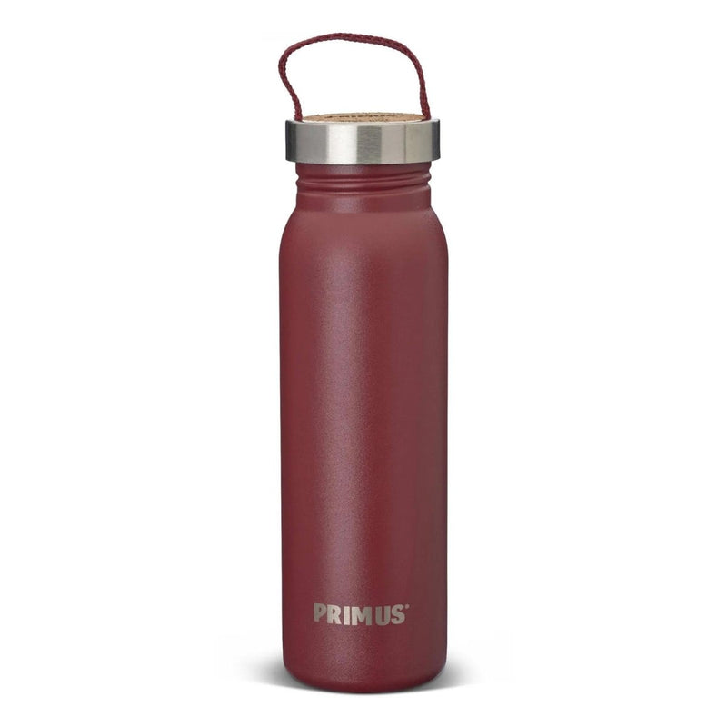 Primus Klunken water bottle 700ml outdoor hiking lightweight stainless flask Ox red